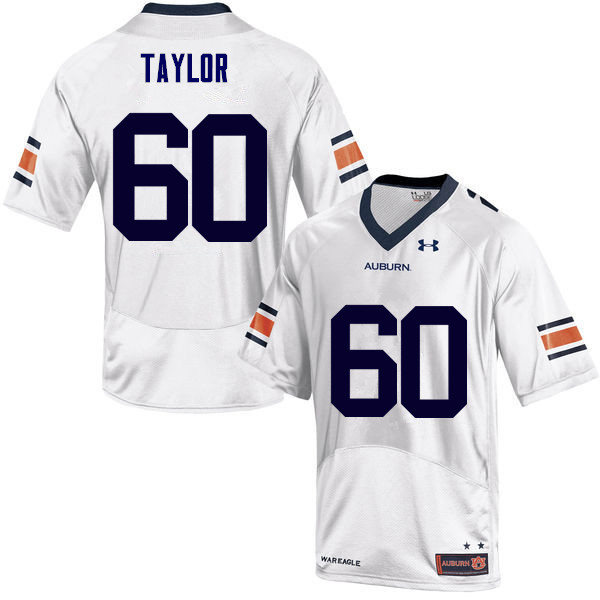 Men Auburn Tigers #60 Bill Taylor College Football Jerseys Sale-White